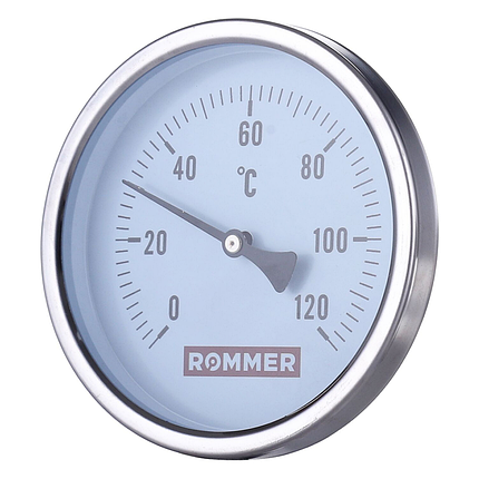 Rommer Dn 63 мм, гильза 50 мм 1/2", 0 - 120°С термометр с погружной гильзой, фото 2
