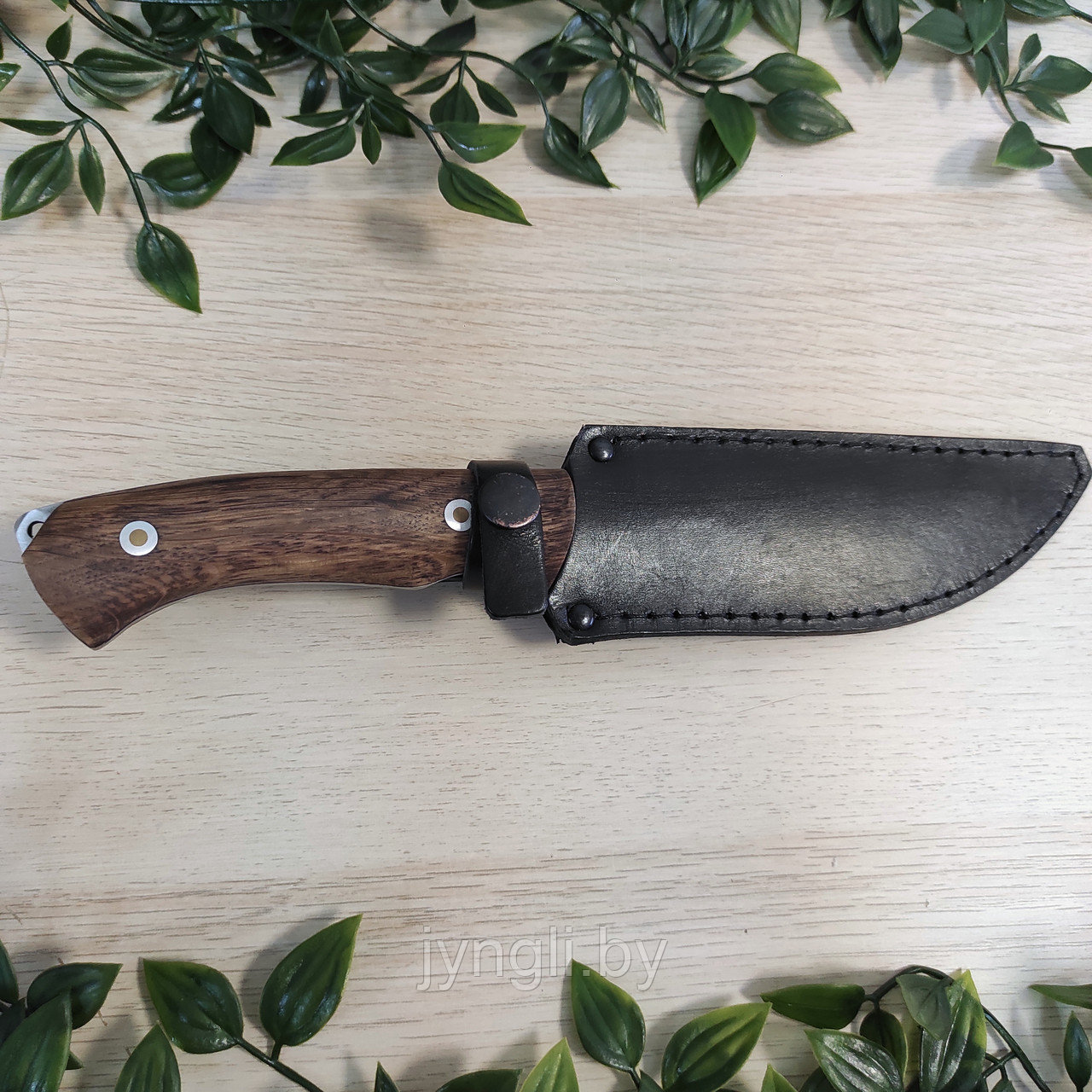 Нож разделочный Кизляр Норд, рукоять - дерево (с рисунком) - фото 2 - id-p222374271
