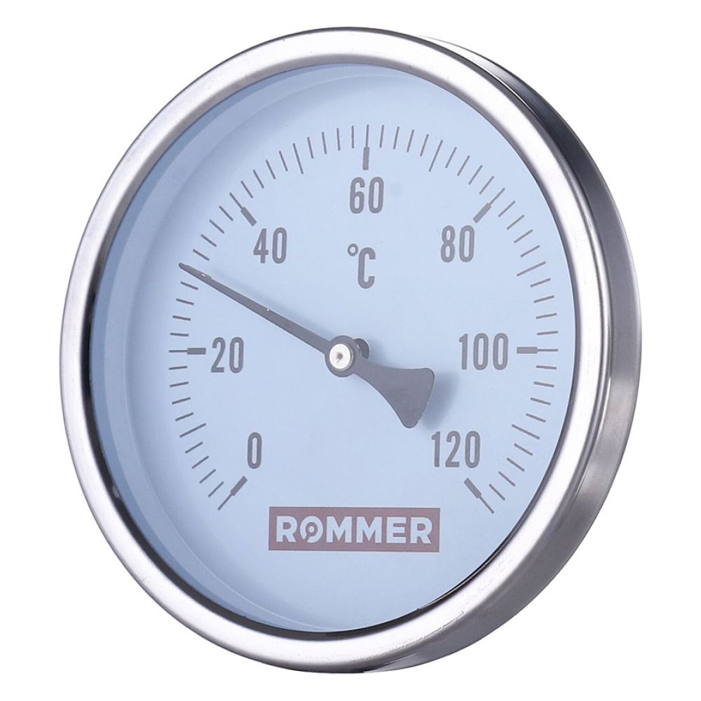 Rommer Dn 63 мм, гильза 75 мм 1/2", 0 - 120°С термометр с погружной гильзой - фото 2 - id-p222978962