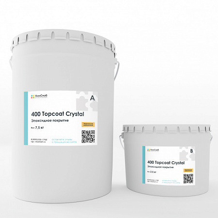 Эпоксидная смола 400-0-4 мм Topcoat Crystal 10 кг (7,5 + 2,5)