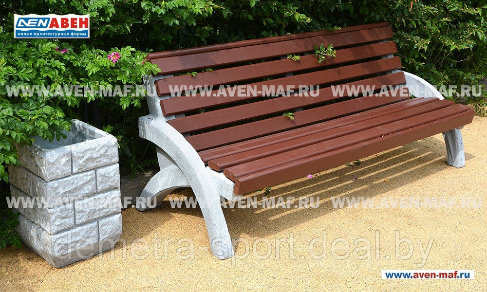Скамейка на бетонном основании - фото 7 - id-p219498864