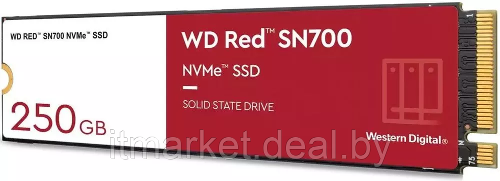 Жесткий диск SSD 250Gb Western Digital Red SN700 (WDS250G1R0C) - фото 2 - id-p222980034