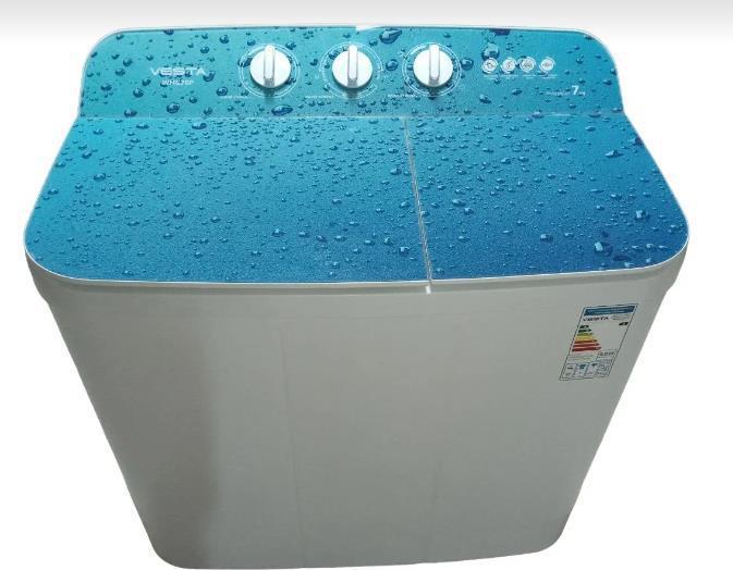 Активаторная стиральная машина полуавтомат для дачи на 7 кг с центрифугой отжимом VESTA WMG 70P - фото 1 - id-p222985028