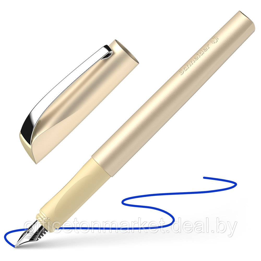 Ручка перьевая "Schneider Ceod Shiny", M, светло-золотой, патрон синий - фото 2 - id-p222974763