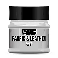 Краска для текстиля "Pentart Fabric & Leather paint", 50 мл, серый