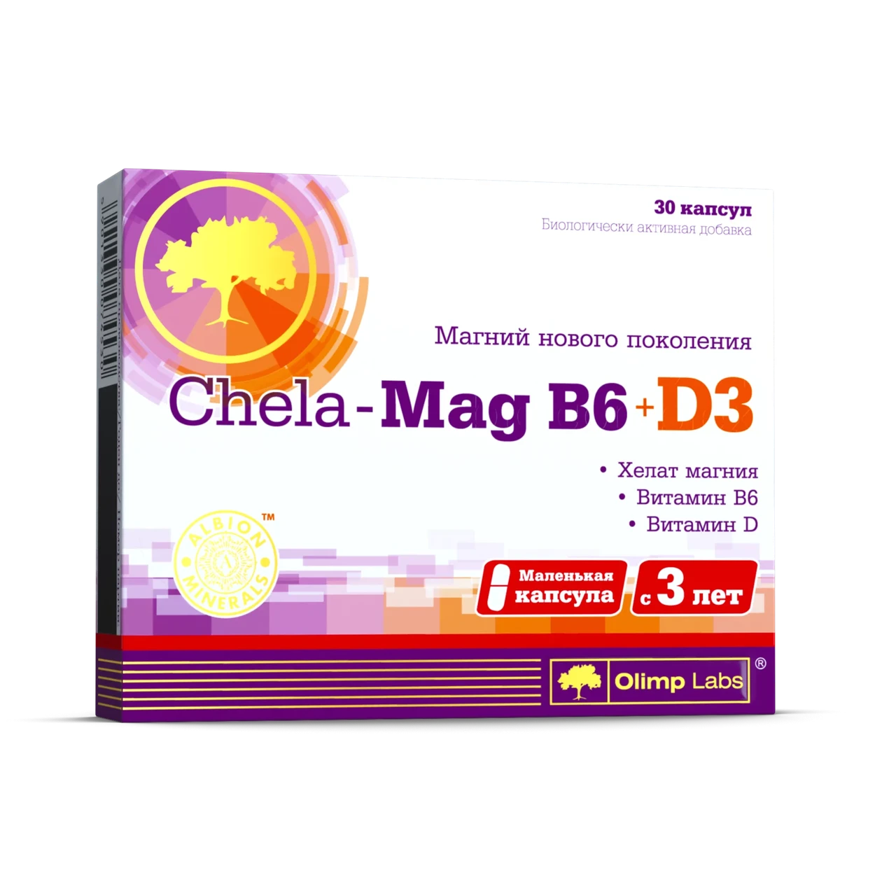 Витамины Olimp Chela-Mag B6 + D3, 30 капс. - фото 1 - id-p222636789