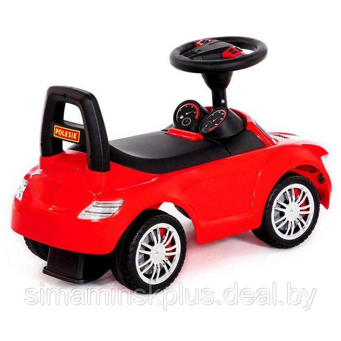 Каталка-автомобиль SuperCar №1 со звуковым сигналом, цвет красный - фото 4 - id-p222994056