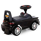 Каталка-автомобиль SuperCar №6 со звуковым сигналом, цвет чёрный, фото 4