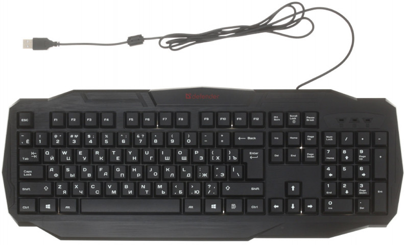 Клавиатура Defender Ultra HB-330L USB, проводная, черная - фото 1 - id-p222832558