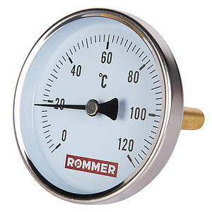 Rommer Dn 80 мм, гильза 75 мм 1/2", 0 - 120°С термометр с погружной гильзой