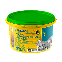 Аквалазурь Zerwood ZDP Орех (2,5кг) защитно-декоративный состав с воском по дереву