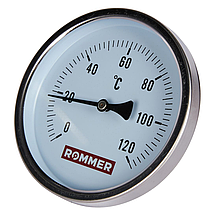 Rommer Dn 100 мм, гильза 50 мм 1/2", 0 - 120°С термометр с погружной гильзой, фото 2
