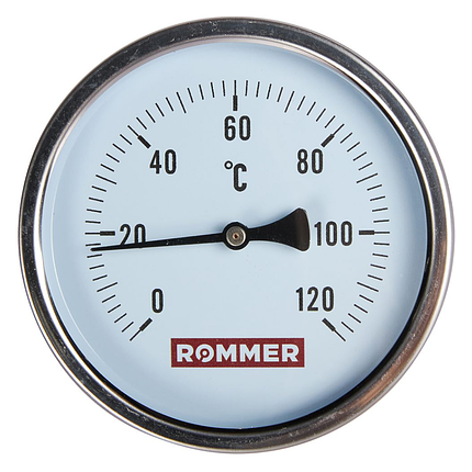 Rommer Dn 100 мм, гильза 50 мм 1/2", 0 - 120°С термометр с погружной гильзой, фото 2