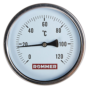 Rommer Dn 100 мм, гильза 50 мм 1/2", 0 - 120°С термометр с погружной гильзой