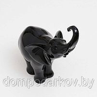 Фигура "Слон" черный глянец 16х9х18см, фото 6