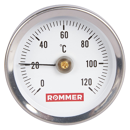 Rommer Dn 63 мм, 0 - 120°С термометр накладной с пружиной, фото 2