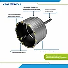 Коронка по бетону в сборе, М22 х 80 мм, sds plus  Vertex, фото 4