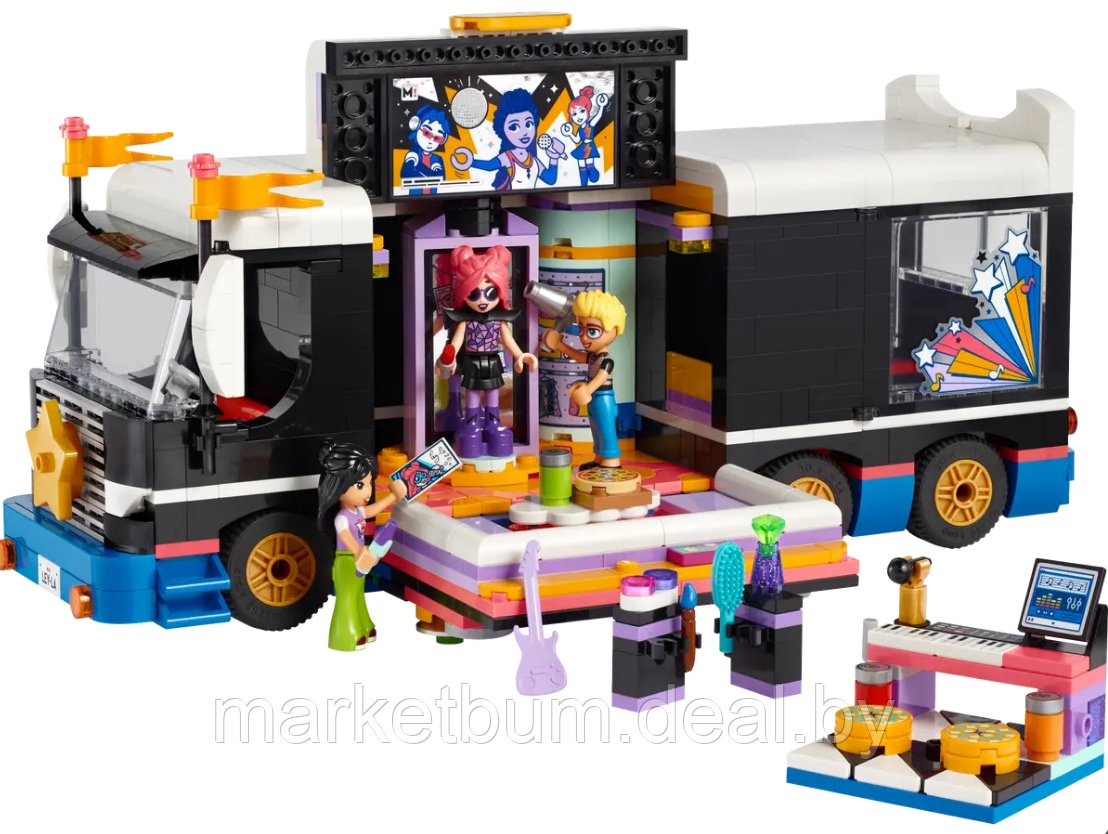 Конструктор LEGO Friends 42619, Концертный автобус поп-звезд - фото 6 - id-p222999807