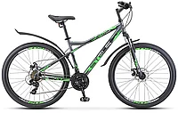 Велосипед Stels Navigator 710 MD 27.5 V020 р.16 2023 (серый/чёрный/зелёный)