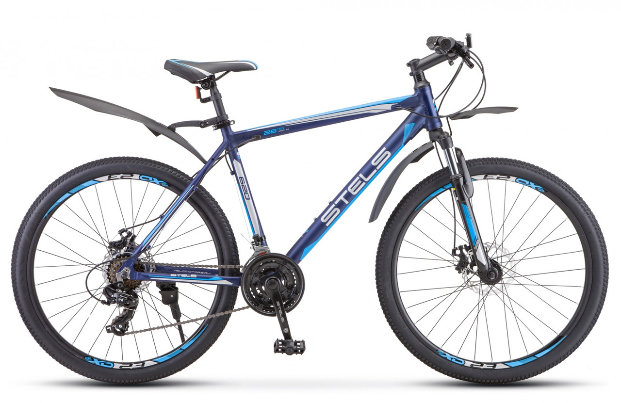 Велосипед Stels Navigator 620 MD 26 V010 р.17 2023 (тёмно-синий/голубой)