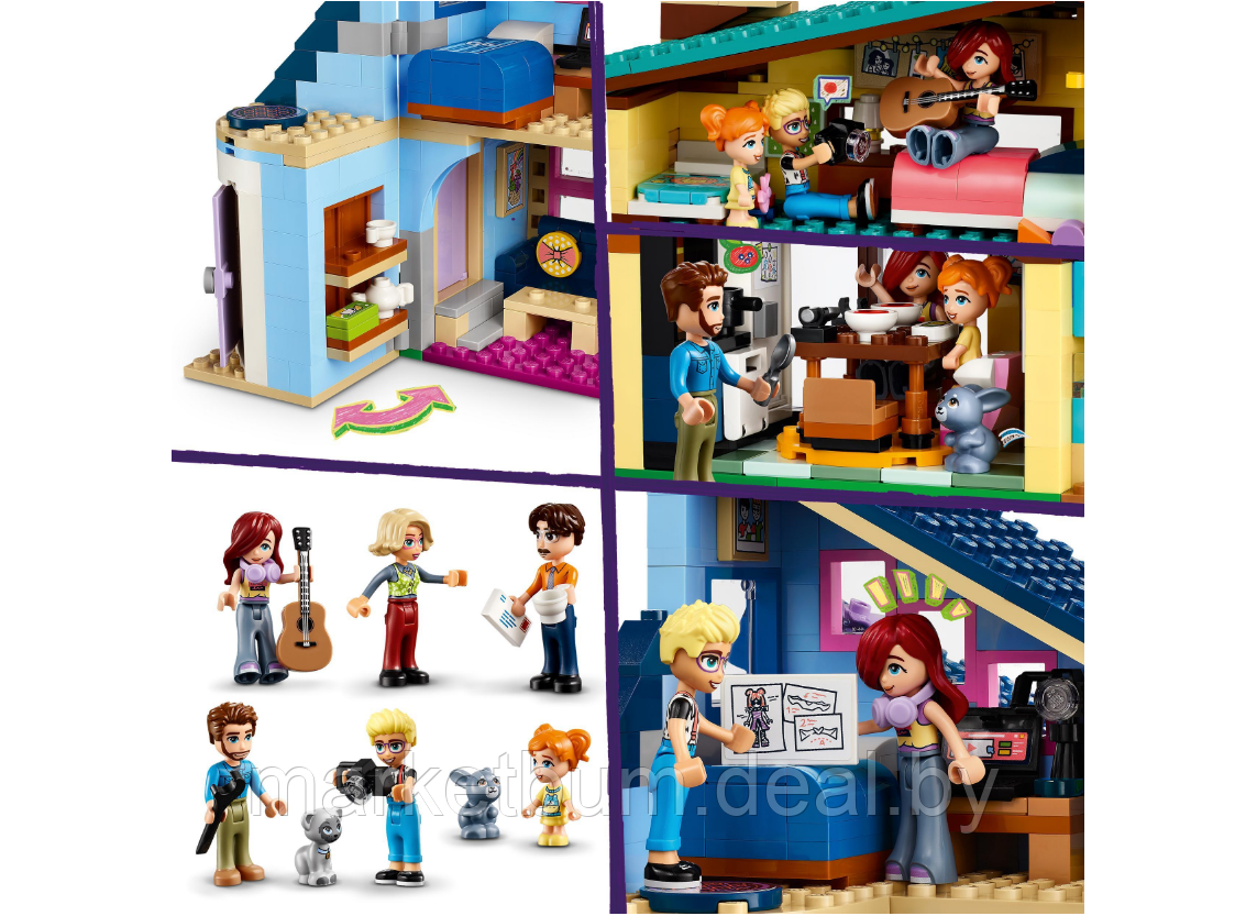 Конструктор LEGO Friends 42620, Дом семьи Олли и Пейсли - фото 4 - id-p223000021