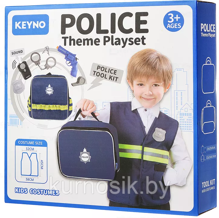 Игровой набор Полицейского в сумке, KN631 - фото 1 - id-p223000844