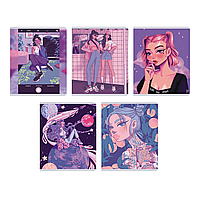 Тетрадь "Instagram girls", А5, 48 листов, в клетку, ассорти