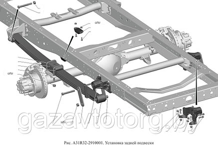 Рессора задняя Газель Некст ЦМФ фургон с шарниром (3 лист.) взамен A31R32.2912010 (ОРИГИНАЛ) А31R32-2912010-10, фото 2