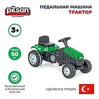Педальная машина Трактор Pilsan Green Зелёный 3-8лет 95х51х51 см 07314-green