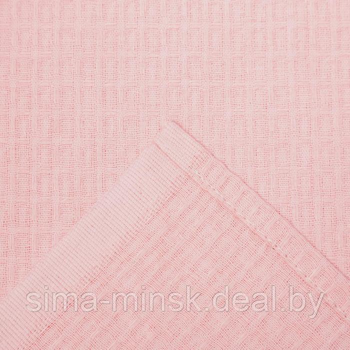 Простыня вафельная для бани Экономь и Я 150х180 см, цвет пыльно-розовый - фото 4 - id-p223001240