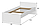 Кровать односпальная Токио с основанием и выкатным ящиком (белый текстурный), фото 3