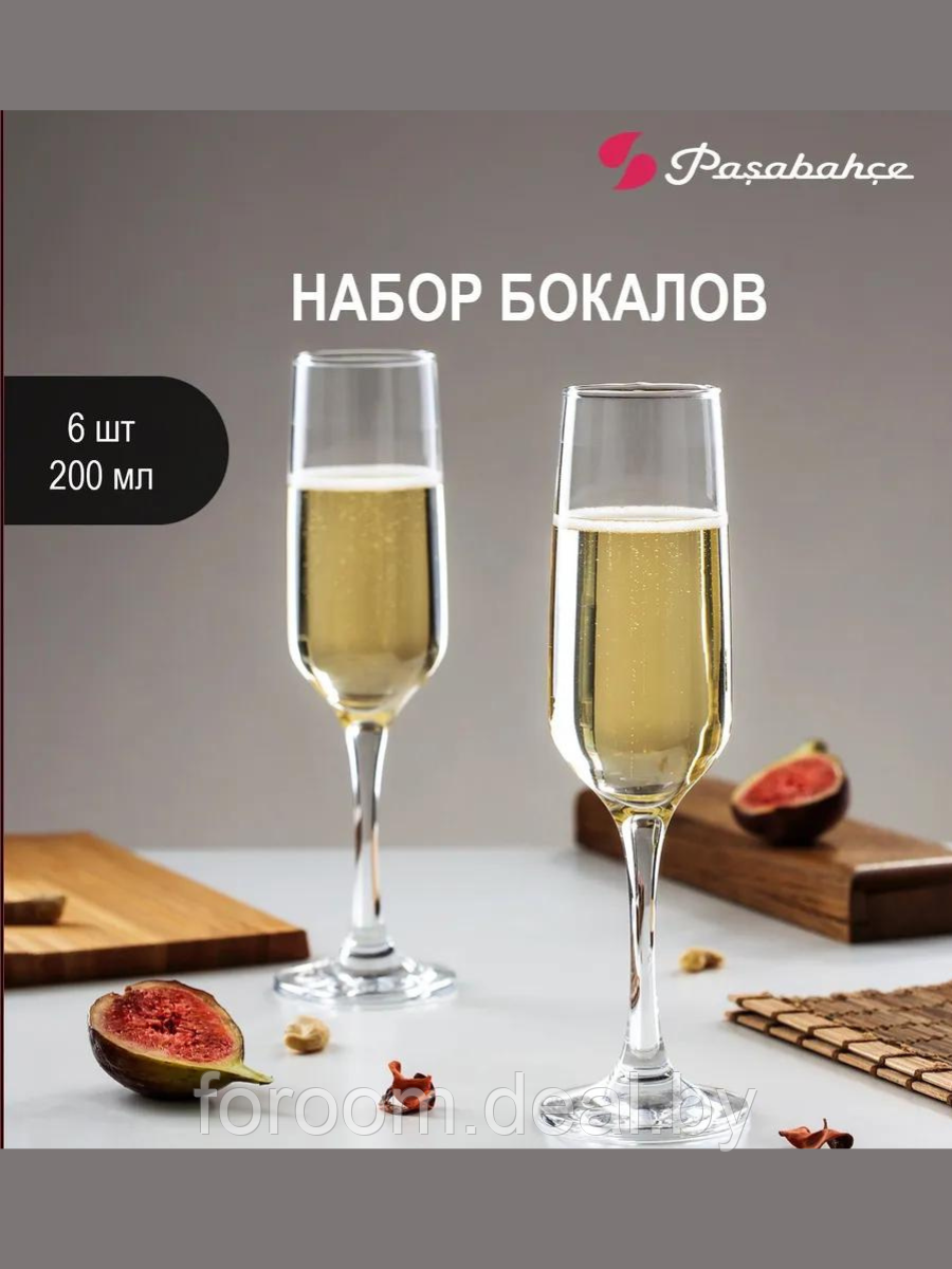 Набор бокалов 200мл (6шт.) для шампанского Pasabahce Isabella 440270 1078536 - фото 2 - id-p134274398