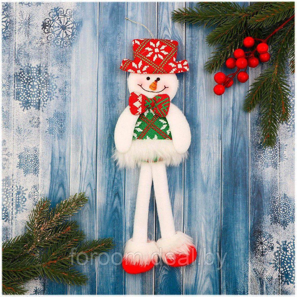 Мягкая игрушка "Снеговик в костюме с орнаментом" (h)30см, подвеска Зимнее Волшебство 6938920 - фото 1 - id-p223001805