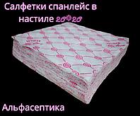 САЛФЕТКИ сухие 20*20 см в настиле СПАНЛЕЙС упаковка 100 штук, плотность 45-50 гр/м2 (+20% НДС)