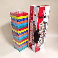 Настольная игра Дженга Party (Jenga Башня) цветная 149-4 падающая башня