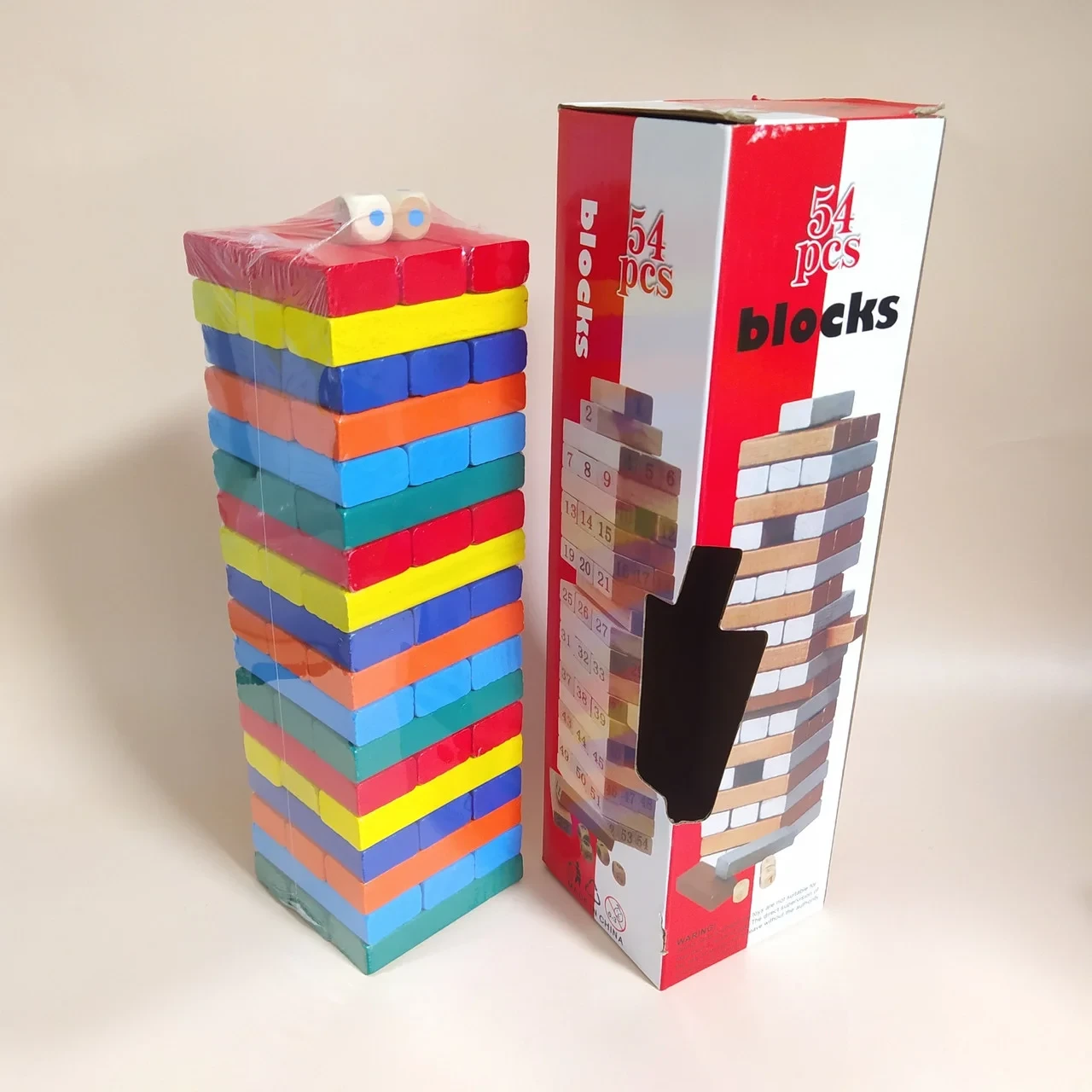 Настольная игра Дженга Party (Jenga Башня) цветная 149-4 падающая башня - фото 1 - id-p223002535