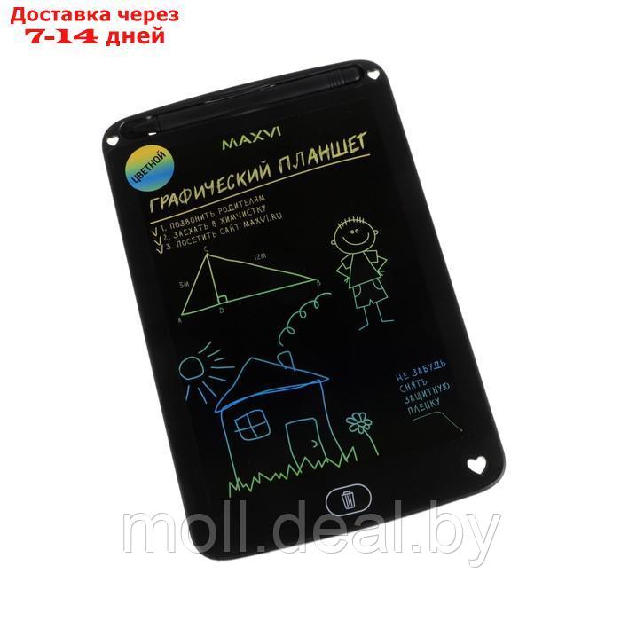 Графический планшет для рисования и заметок LCD Maxvi MGT-01С, 8.5 , цветной дисплей, черный - фото 2 - id-p222988292