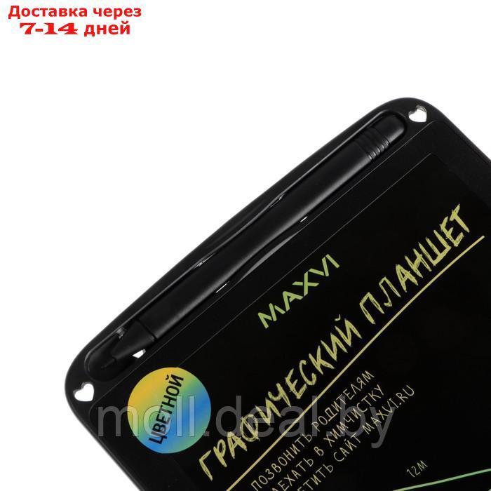 Графический планшет для рисования и заметок LCD Maxvi MGT-01С, 8.5 , цветной дисплей, черный - фото 4 - id-p222988292