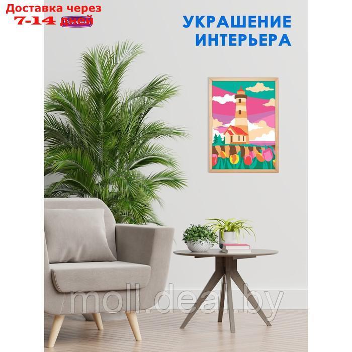 Фреска из цветного песка А4 Маяк и тюльпаны С1926 - фото 4 - id-p222989940