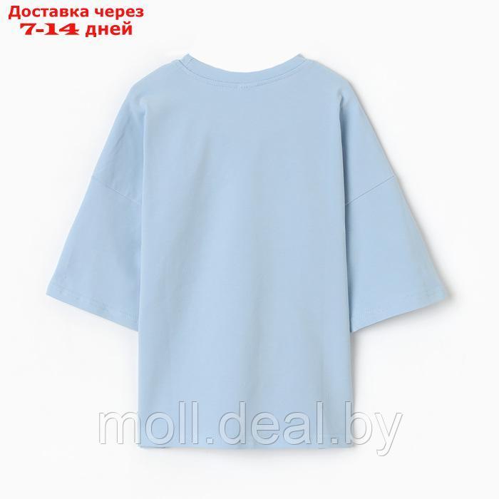 Футболка детская MINAKU: Exclusive print, цвет голубой, рост 158 см - фото 4 - id-p222991431