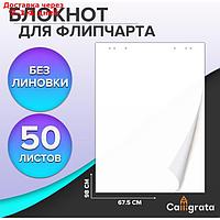 Блокнот д/флипчарта 50л 67,5*98см белый, 92%, 80г/м2, Calligrata