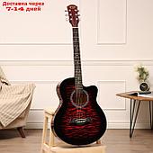 Акустическая гитара Music Life QD-H40Q-hw, красный