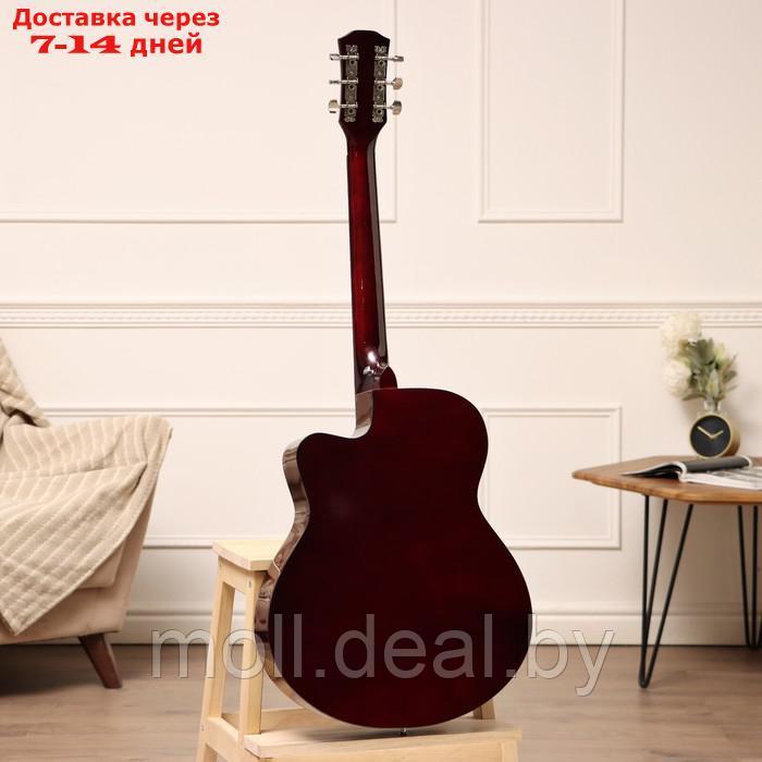 Акустическая гитара Music Life QD-H40Q-hw, красный - фото 5 - id-p222992617