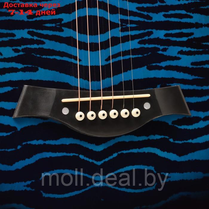 Акустическая гитара Music Life QD-H38Q-hw, синяя - фото 4 - id-p222992621