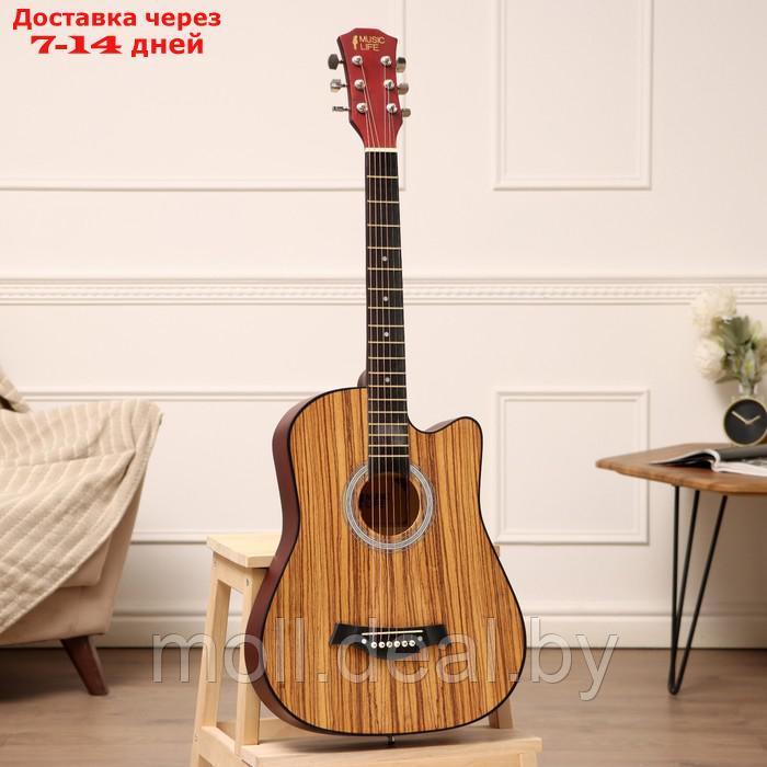 Акустическая гитара Music Life SD-H38Q, светло-коричневая - фото 1 - id-p222992622