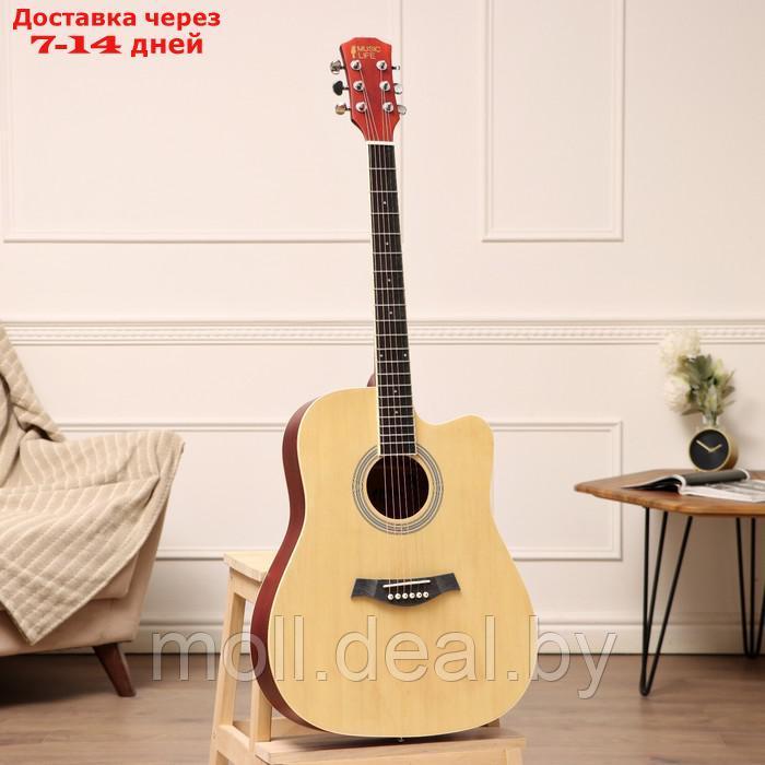 Акустическая гитара Music Life QD-H41Q-BB бежевая - фото 1 - id-p222992625