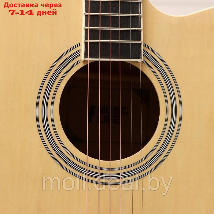 Акустическая гитара Music Life QD-H41Q-BB бежевая - фото 3 - id-p222992625