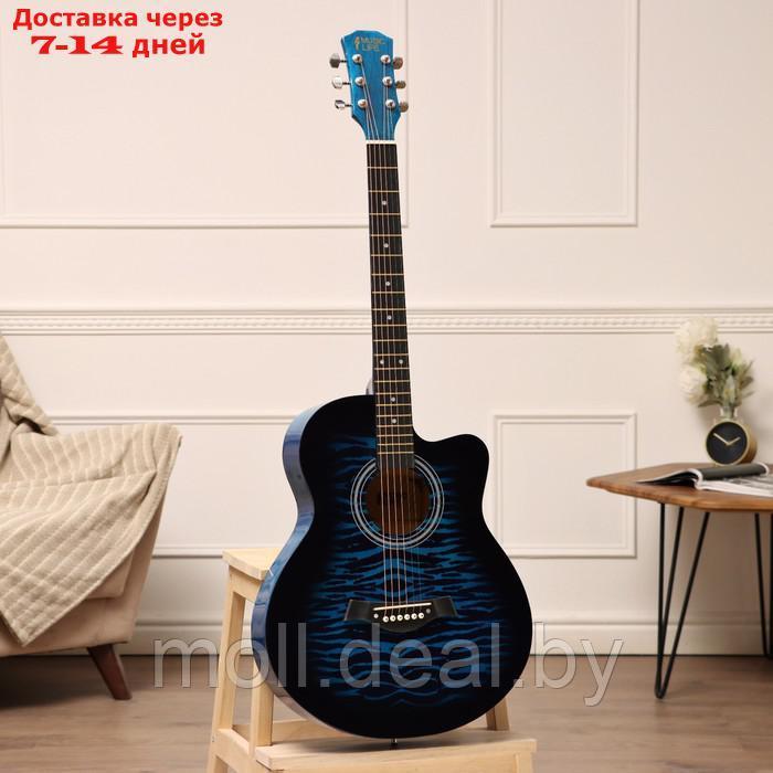 Акустическая гитара Music Life QD-H40Q-hw, синий - фото 1 - id-p222992627