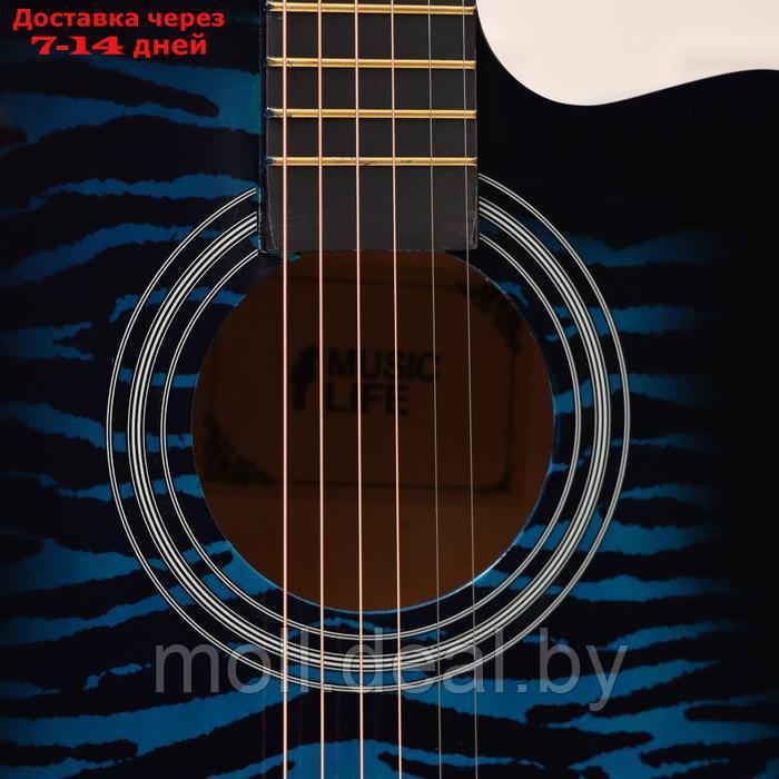Акустическая гитара Music Life QD-H40Q-hw, синий - фото 3 - id-p222992627