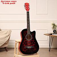 Акустическая гитара Music Life QD-H38Q-hw, красная